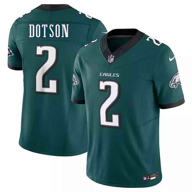 Men's Philadelphia Eagles #2 Jahan Dotson Green 2025 New F.U.S.E. Vapor Untouchable Limited Stitched Football Jersey